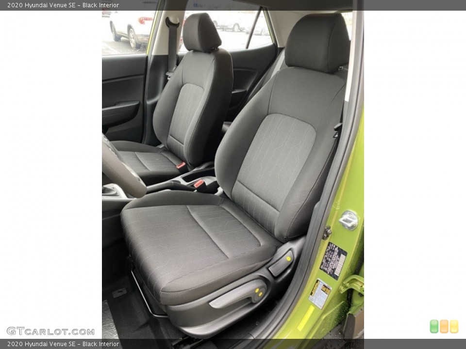 Black Interior Front Seat for the 2020 Hyundai Venue SE #136612542