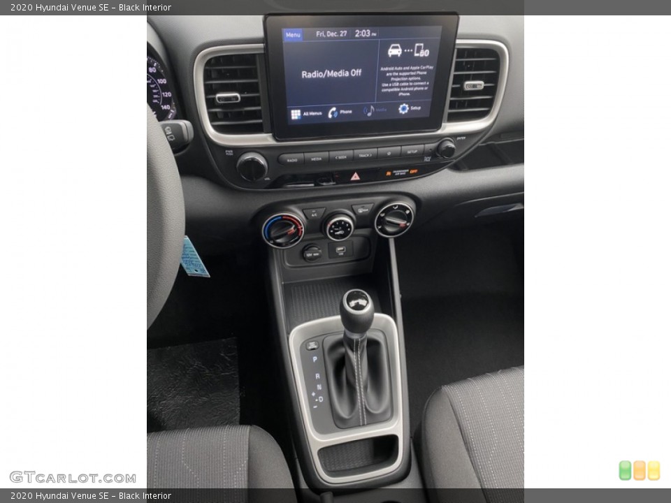 Black Interior Controls for the 2020 Hyundai Venue SE #136612740