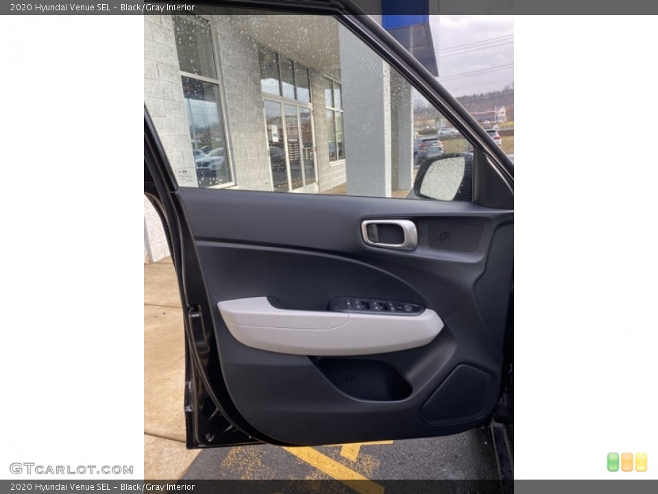 Black/Gray Interior Door Panel for the 2020 Hyundai Venue SEL #136612949