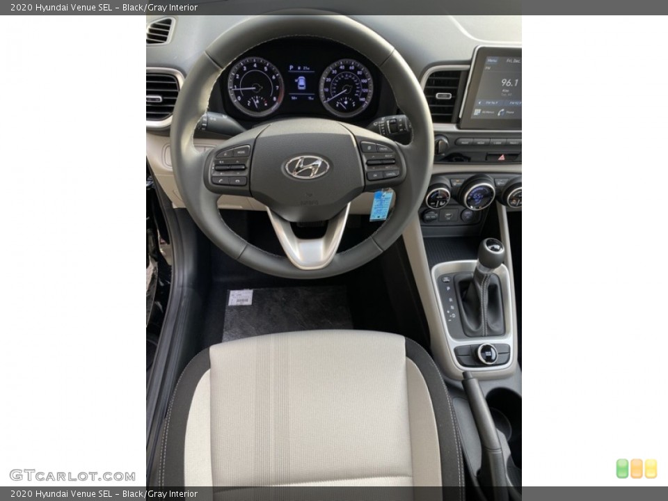 Black/Gray Interior Steering Wheel for the 2020 Hyundai Venue SEL #136612980