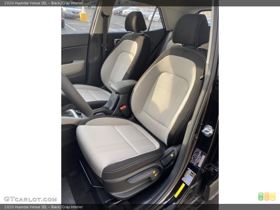 Black/Gray Interior Front Seat for the 2020 Hyundai Venue SEL #136612992