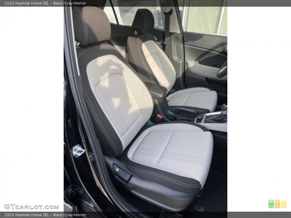 Black/Gray Interior Front Seat for the 2020 Hyundai Venue SEL #136613088