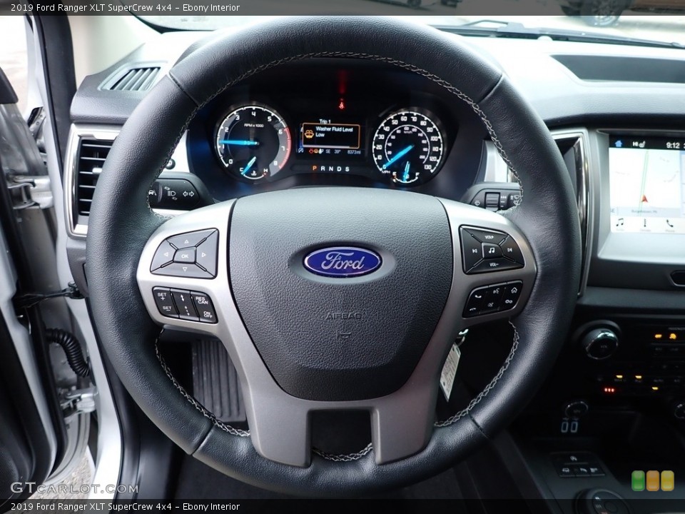 Ebony Interior Steering Wheel for the 2019 Ford Ranger XLT SuperCrew 4x4 #136616840