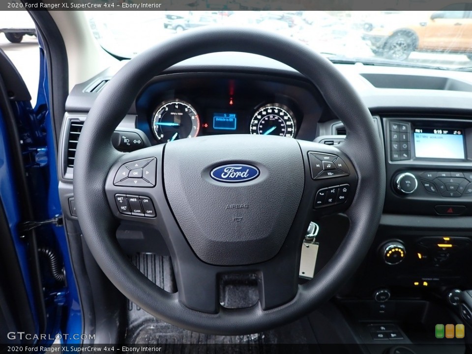 Ebony Interior Steering Wheel for the 2020 Ford Ranger XL SuperCrew 4x4 #136617983