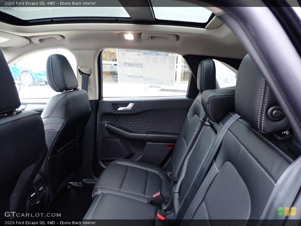 Ebony Black Interior Rear Seat for the 2020 Ford Escape SEL 4WD #136618265