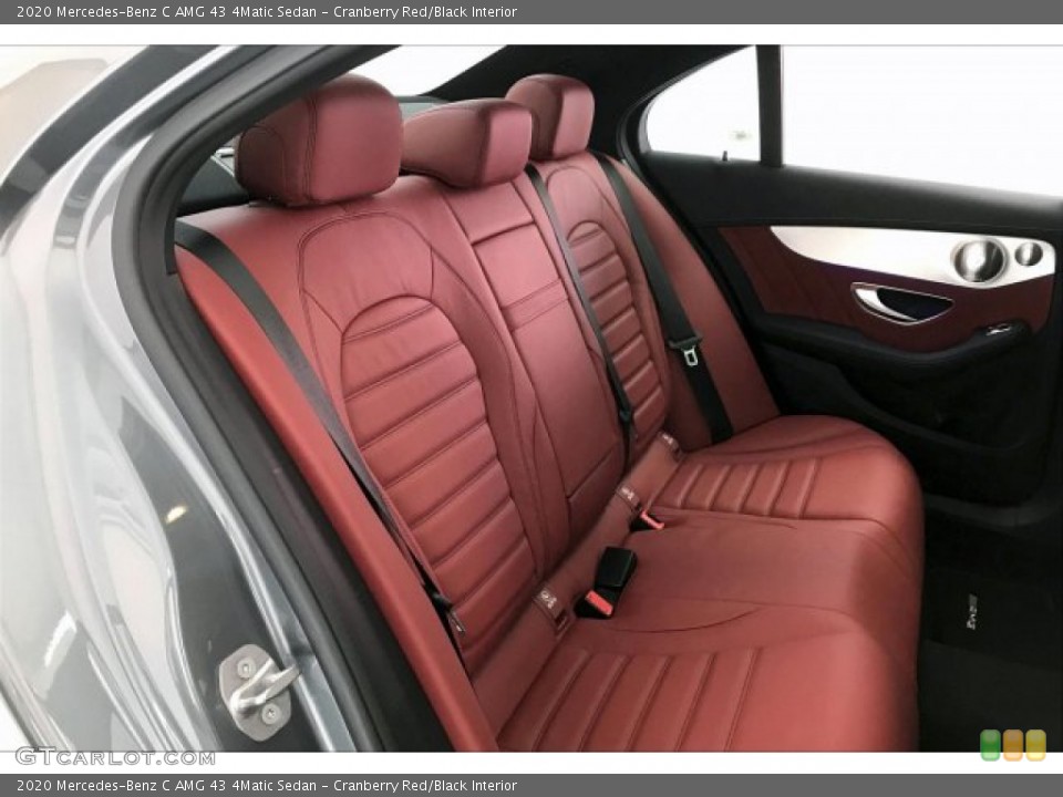 Cranberry Red/Black Interior Rear Seat for the 2020 Mercedes-Benz C AMG 43 4Matic Sedan #136618490
