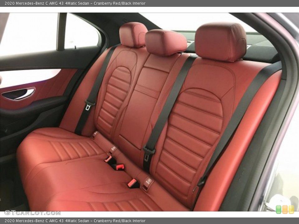Cranberry Red/Black Interior Rear Seat for the 2020 Mercedes-Benz C AMG 43 4Matic Sedan #136618520