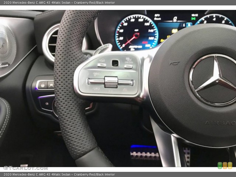 Cranberry Red/Black Interior Steering Wheel for the 2020 Mercedes-Benz C AMG 43 4Matic Sedan #136618565