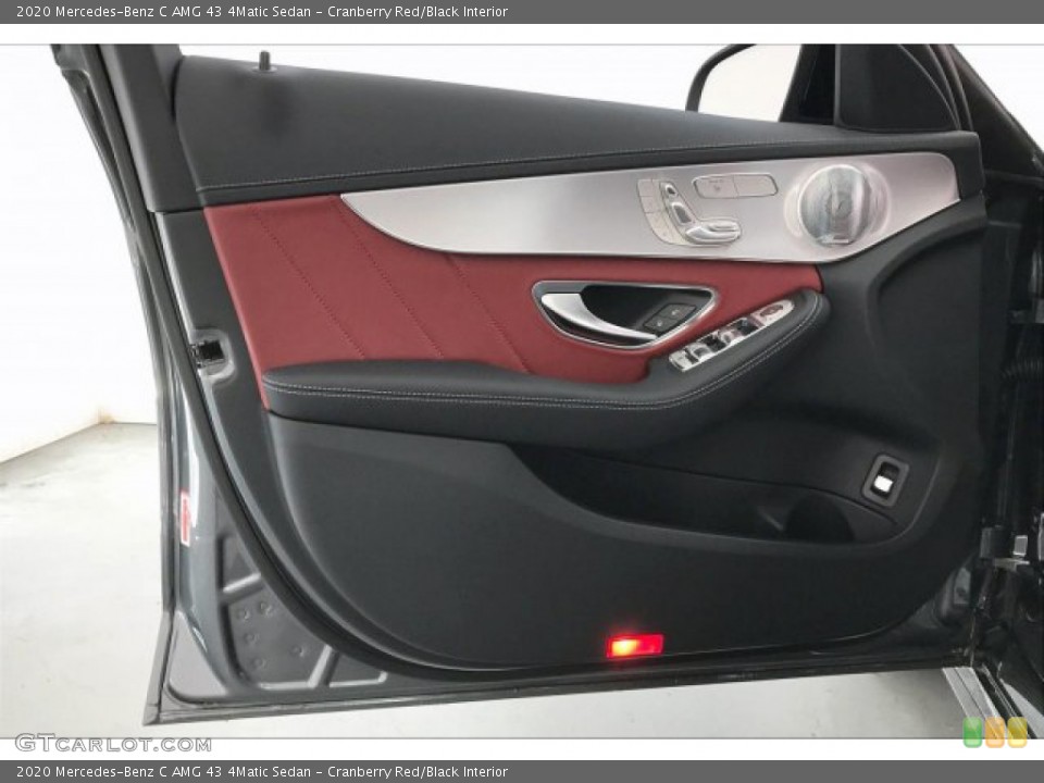 Cranberry Red/Black Interior Door Panel for the 2020 Mercedes-Benz C AMG 43 4Matic Sedan #136618649