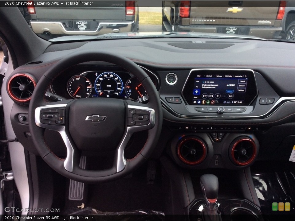 Jet Black Interior Dashboard for the 2020 Chevrolet Blazer RS AWD #136622943