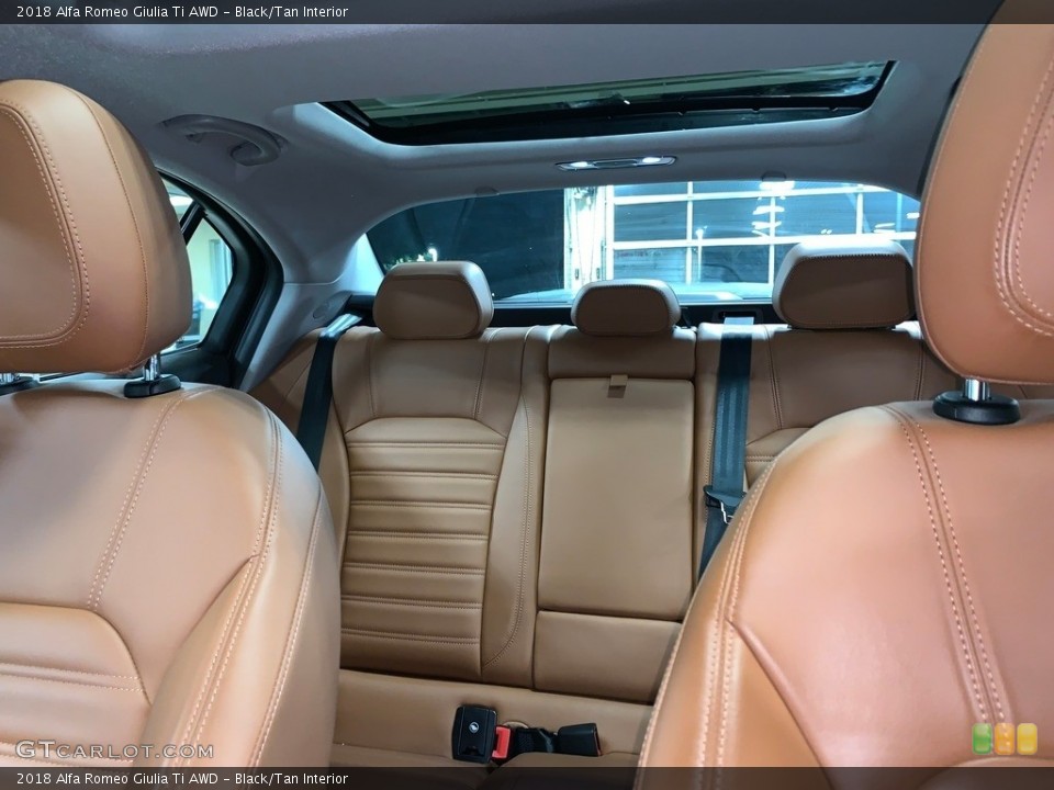 Black/Tan Interior Rear Seat for the 2018 Alfa Romeo Giulia Ti AWD #136624746