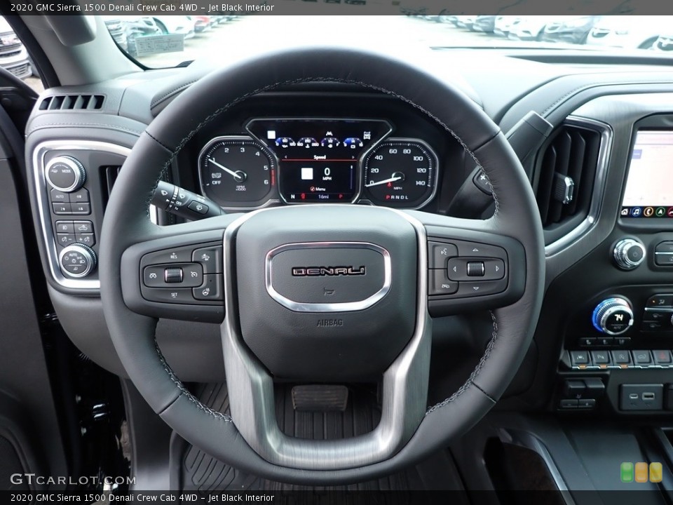 Jet Black Interior Steering Wheel for the 2020 GMC Sierra 1500 Denali Crew Cab 4WD #136625187