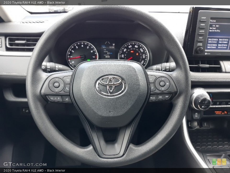 Black Interior Steering Wheel for the 2020 Toyota RAV4 XLE AWD #136627509
