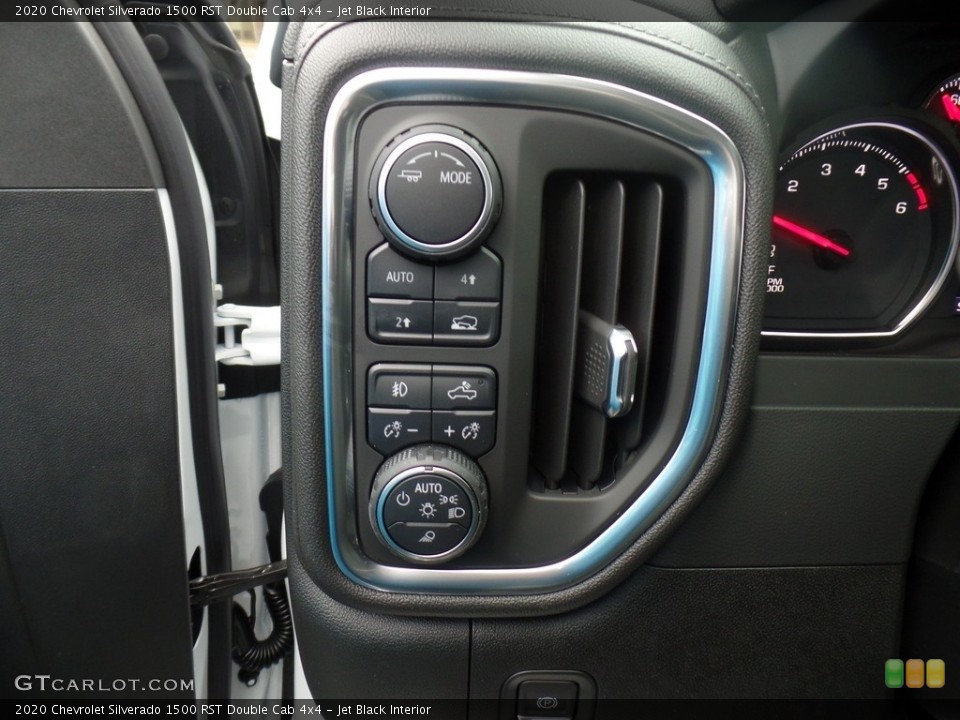Jet Black Interior Controls for the 2020 Chevrolet Silverado 1500 RST Double Cab 4x4 #136629495