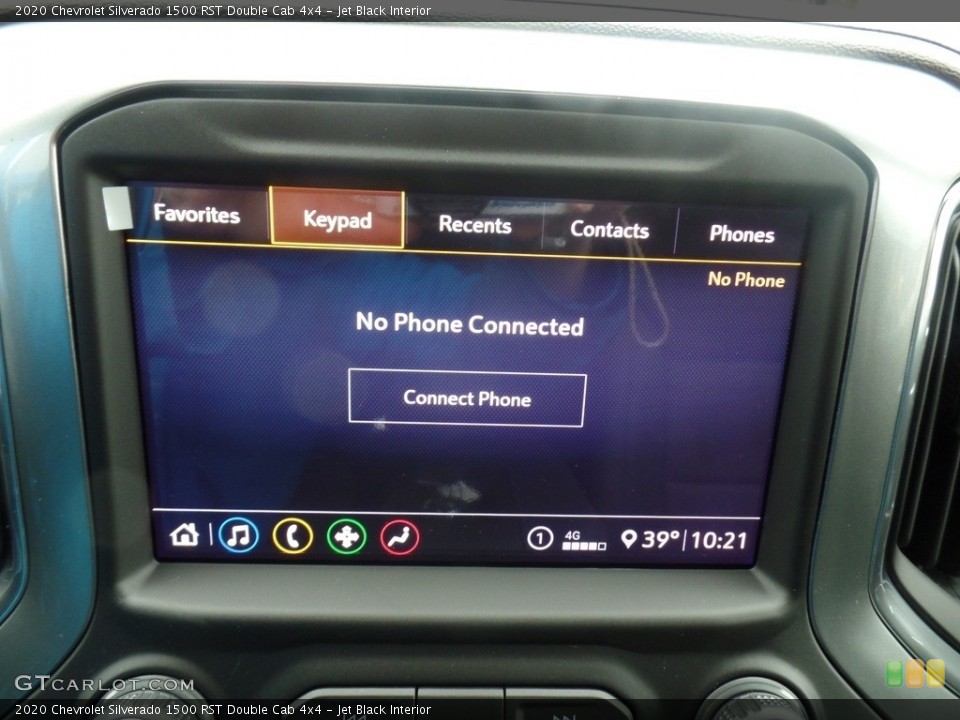 Jet Black Interior Controls for the 2020 Chevrolet Silverado 1500 RST Double Cab 4x4 #136629546