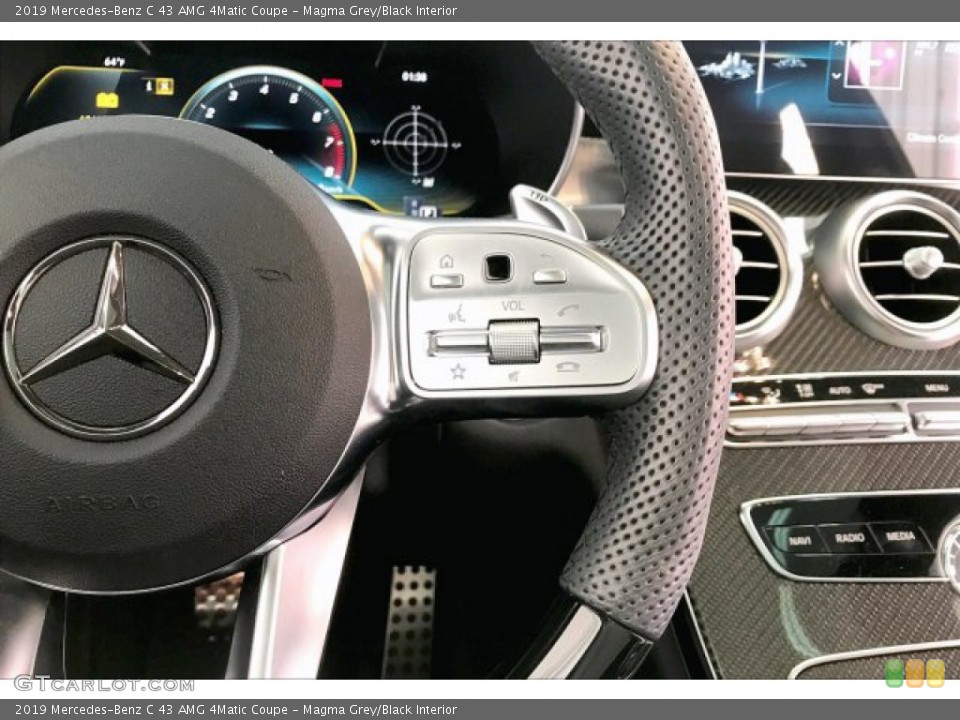 Magma Grey/Black Interior Steering Wheel for the 2019 Mercedes-Benz C 43 AMG 4Matic Coupe #136631584