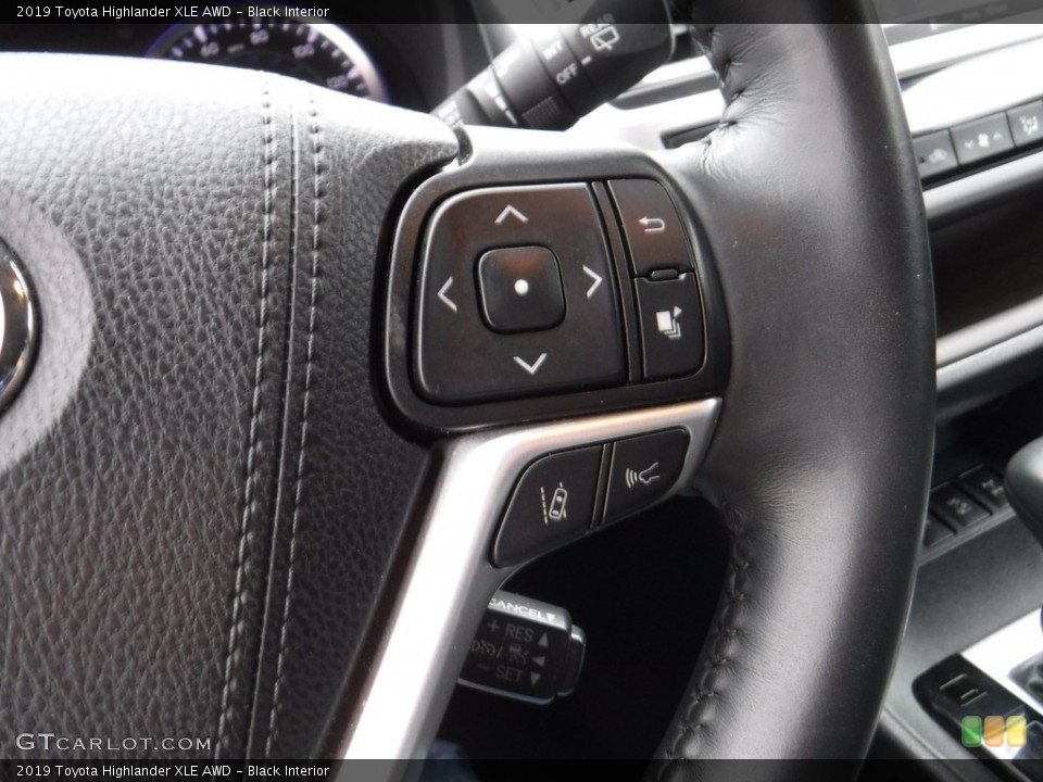 Black Interior Steering Wheel for the 2019 Toyota Highlander XLE AWD #136633075