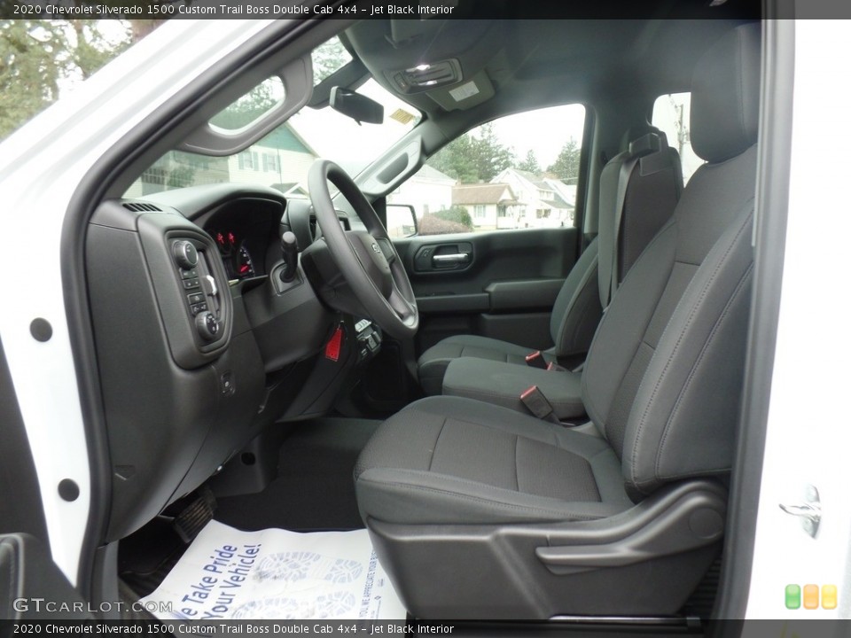 Jet Black Interior Front Seat for the 2020 Chevrolet Silverado 1500 Custom Trail Boss Double Cab 4x4 #136637353