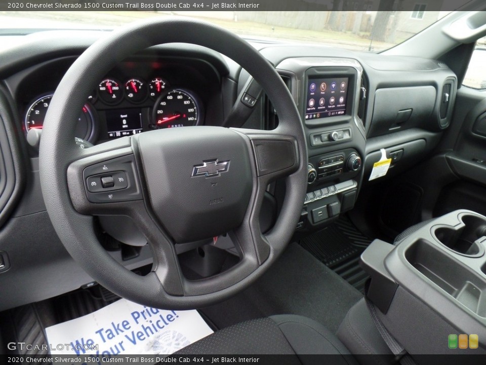 Jet Black Interior Dashboard for the 2020 Chevrolet Silverado 1500 Custom Trail Boss Double Cab 4x4 #136637381
