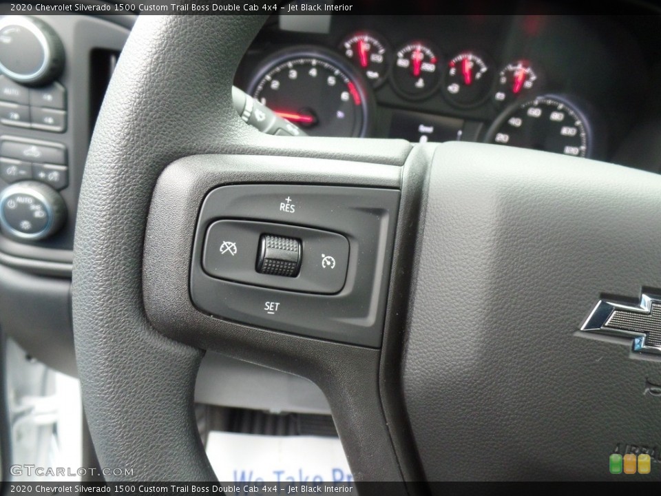 Jet Black Interior Steering Wheel for the 2020 Chevrolet Silverado 1500 Custom Trail Boss Double Cab 4x4 #136637428