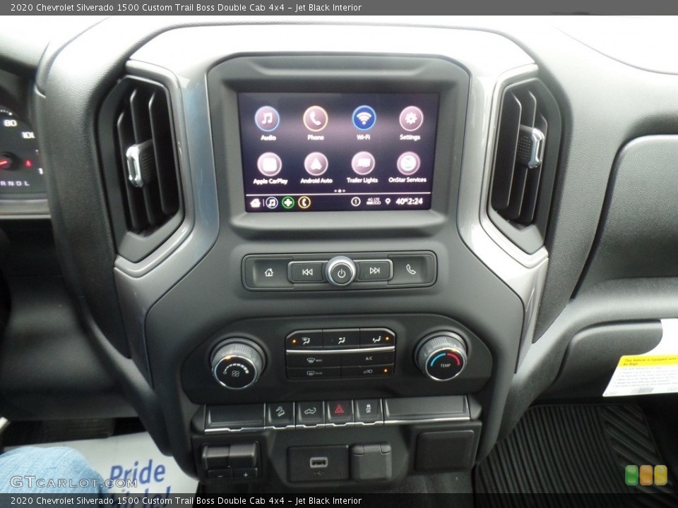 Jet Black Interior Controls for the 2020 Chevrolet Silverado 1500 Custom Trail Boss Double Cab 4x4 #136637491