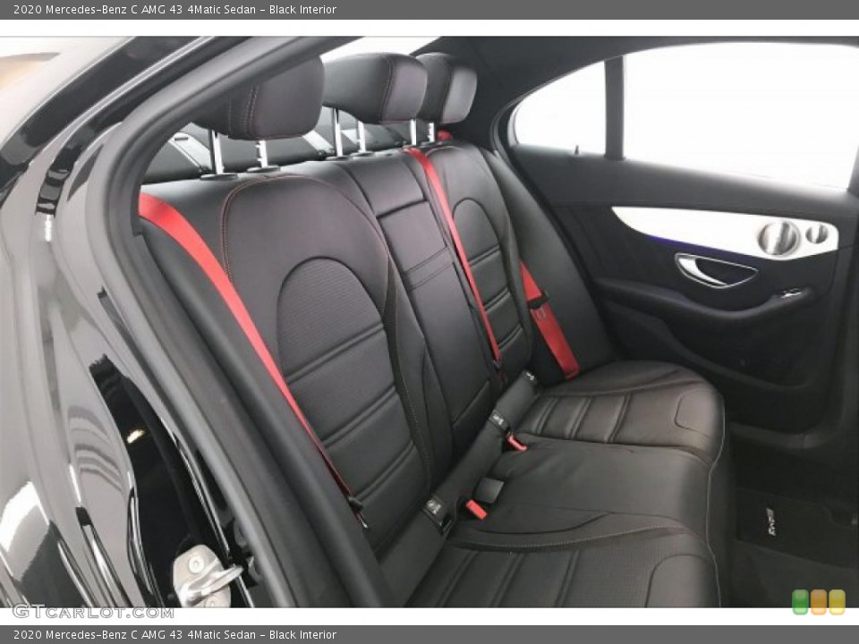 Black Interior Rear Seat for the 2020 Mercedes-Benz C AMG 43 4Matic Sedan #136643731