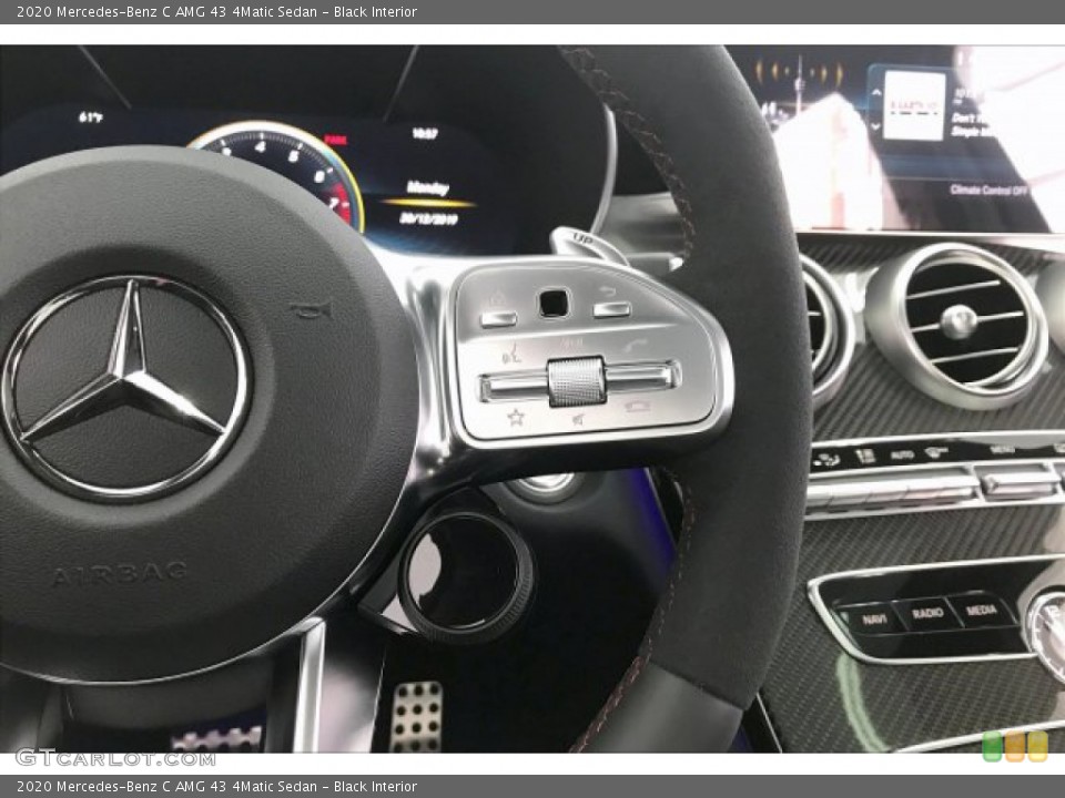 Black Interior Steering Wheel for the 2020 Mercedes-Benz C AMG 43 4Matic Sedan #136643815