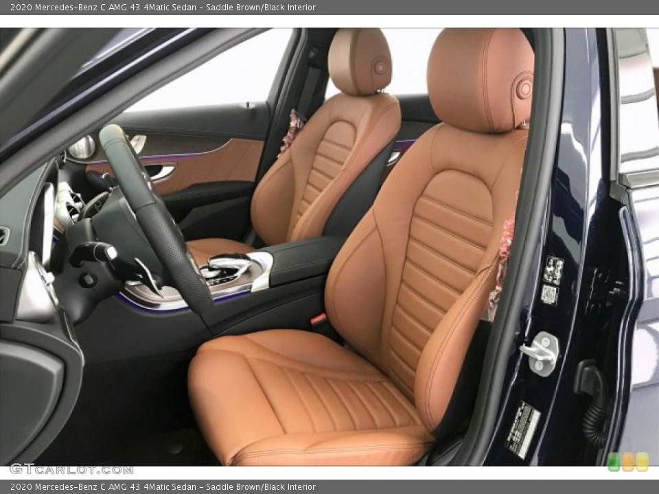 Saddle Brown/Black Interior Front Seat for the 2020 Mercedes-Benz C AMG 43 4Matic Sedan #136644160