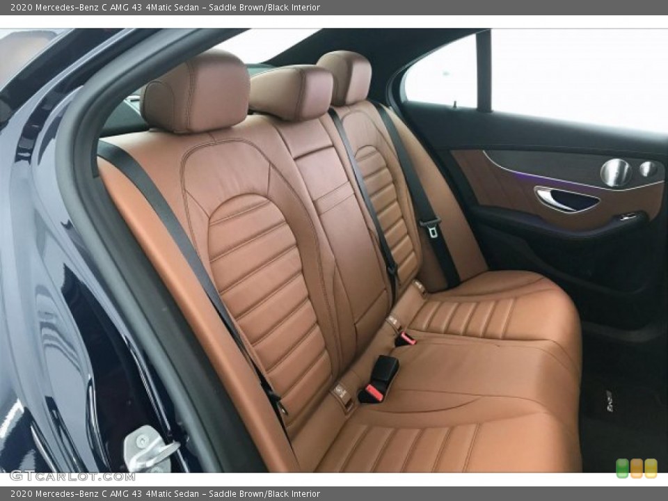 Saddle Brown/Black Interior Rear Seat for the 2020 Mercedes-Benz C AMG 43 4Matic Sedan #136644526