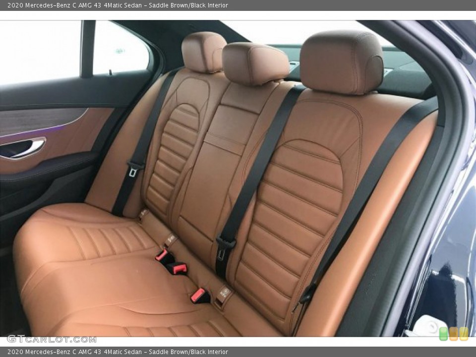 Saddle Brown/Black Interior Rear Seat for the 2020 Mercedes-Benz C AMG 43 4Matic Sedan #136644550