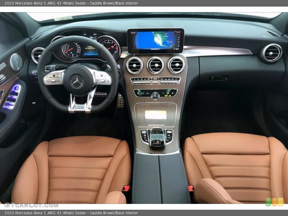 Saddle Brown/Black Interior Front Seat for the 2020 Mercedes-Benz C AMG 43 4Matic Sedan #136644571
