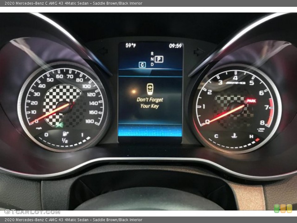 Saddle Brown/Black Interior Gauges for the 2020 Mercedes-Benz C AMG 43 4Matic Sedan #136644599