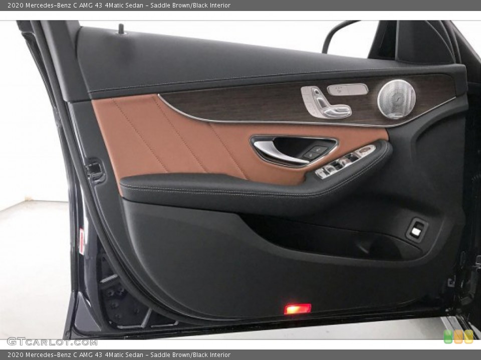 Saddle Brown/Black Interior Door Panel for the 2020 Mercedes-Benz C AMG 43 4Matic Sedan #136644640