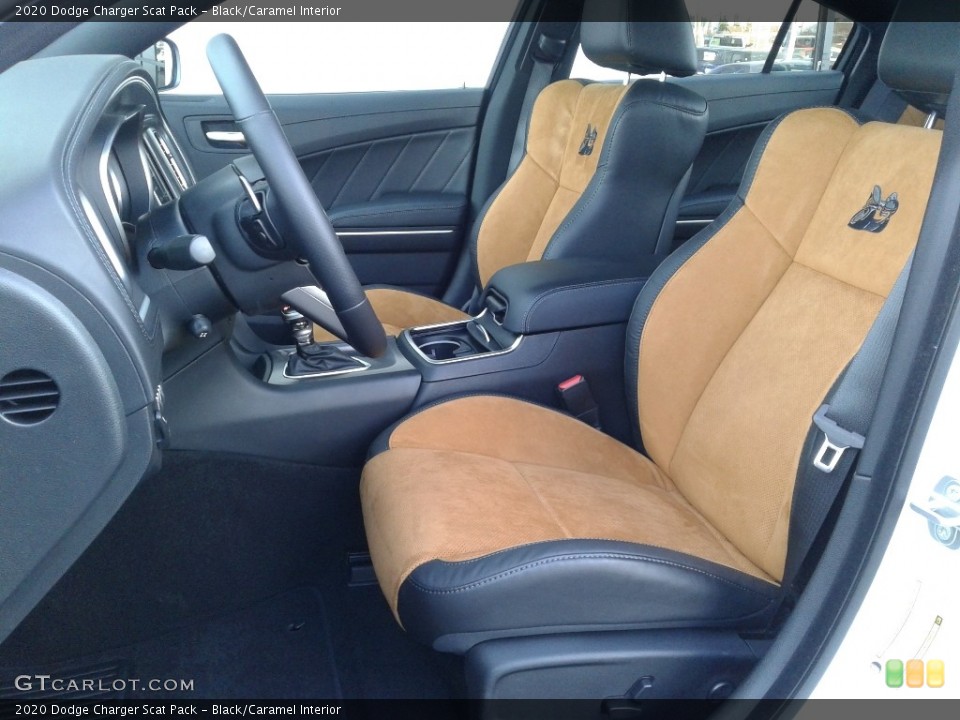 Black/Caramel Interior Photo for the 2020 Dodge Charger Scat Pack #136646685