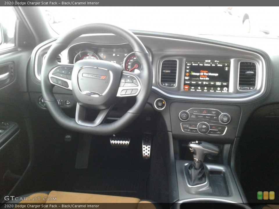 Black/Caramel Interior Dashboard for the 2020 Dodge Charger Scat Pack #136646767