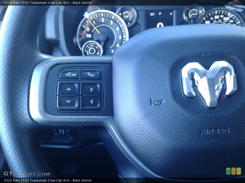 Black Interior Steering Wheel for the 2020 Ram 2500 Tradesman Crew Cab 4x4 #136647835