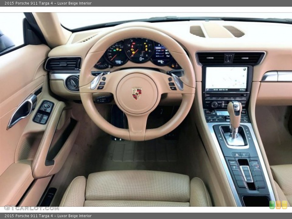 Luxor Beige Interior Dashboard for the 2015 Porsche 911 Targa 4 #136647994