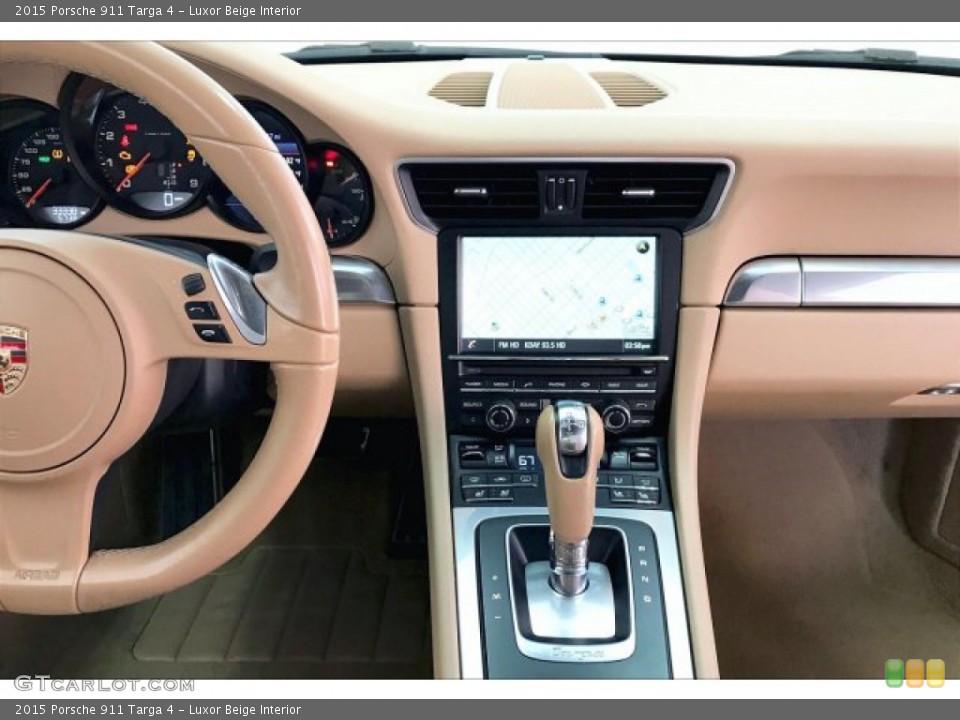 Luxor Beige Interior Controls for the 2015 Porsche 911 Targa 4 #136648018