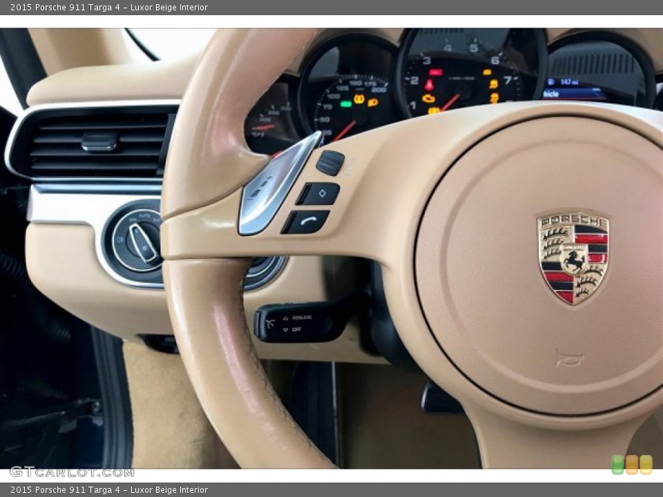 Luxor Beige Interior Steering Wheel for the 2015 Porsche 911 Targa 4 #136648330