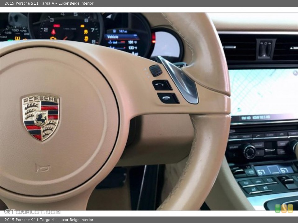 Luxor Beige Interior Steering Wheel for the 2015 Porsche 911 Targa 4 #136648354
