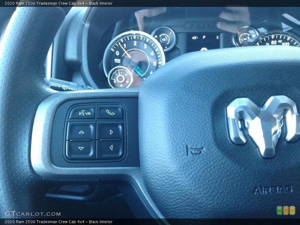 Black Interior Steering Wheel for the 2020 Ram 2500 Tradesman Crew Cab 4x4 #136648741