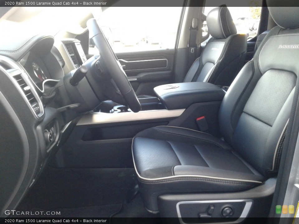 Black Interior Front Seat for the 2020 Ram 1500 Laramie Quad Cab 4x4 #136649377
