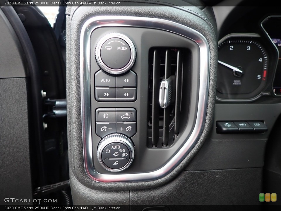 Jet Black Interior Controls for the 2020 GMC Sierra 2500HD Denali Crew Cab 4WD #136655870