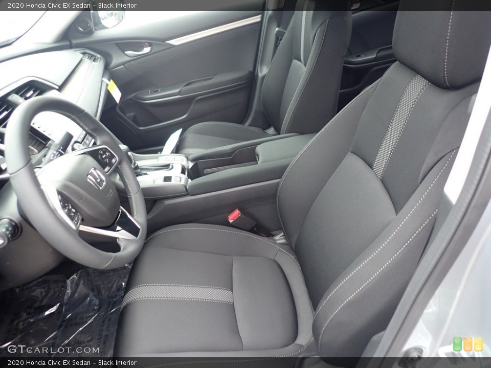 Black Interior Front Seat for the 2020 Honda Civic EX Sedan #136658612
