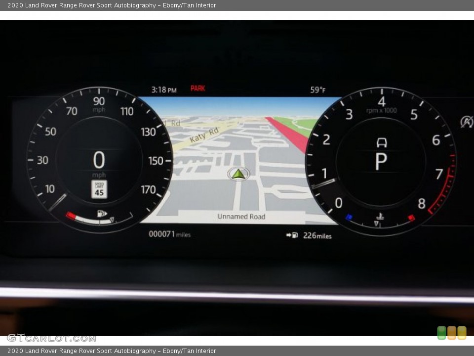 Ebony/Tan Interior Gauges for the 2020 Land Rover Range Rover Sport Autobiography #136660094