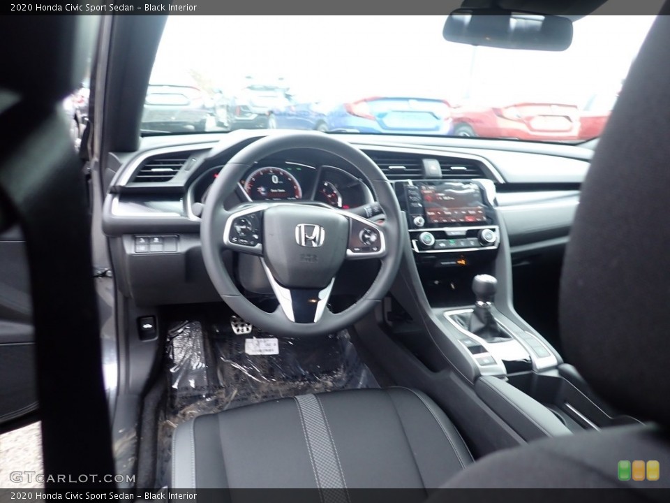 Black Interior Dashboard for the 2020 Honda Civic Sport Sedan #136661762