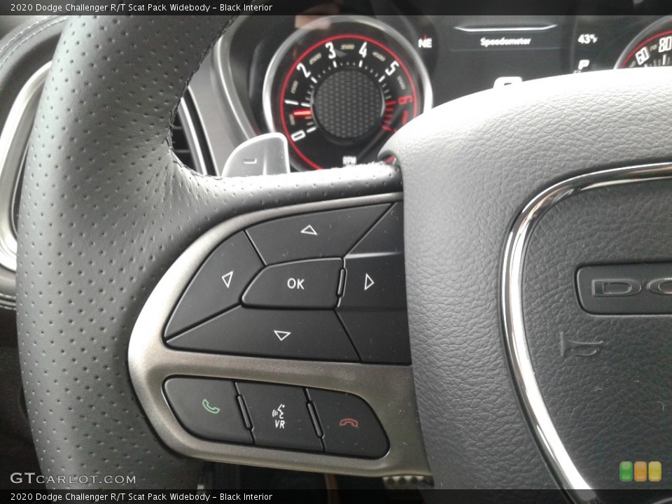 Black Interior Steering Wheel for the 2020 Dodge Challenger R/T Scat Pack Widebody #136663169