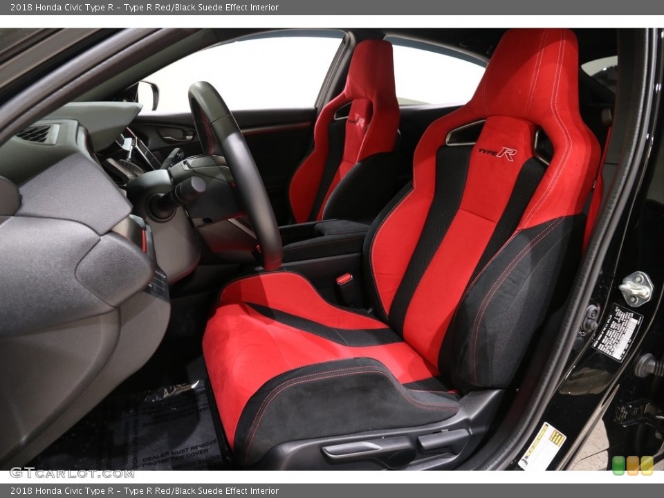 Type R Red/Black Suede Effect Interior Front Seat for the 2018 Honda Civic Type R #136670441