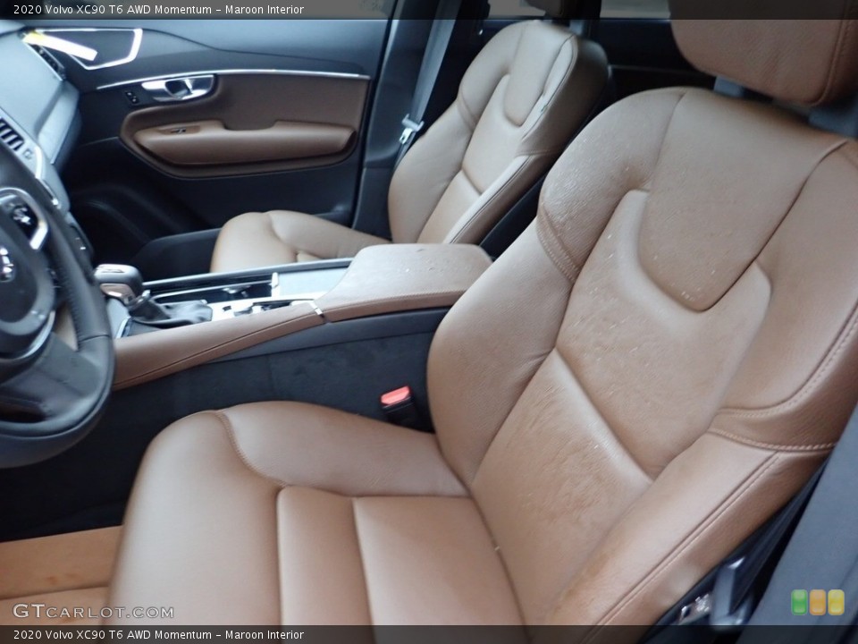 Maroon Interior Front Seat for the 2020 Volvo XC90 T6 AWD Momentum #136672555