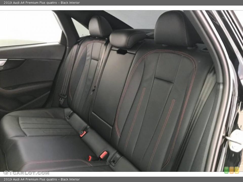 Black Interior Rear Seat for the 2019 Audi A4 Premium Plus quattro #136685305